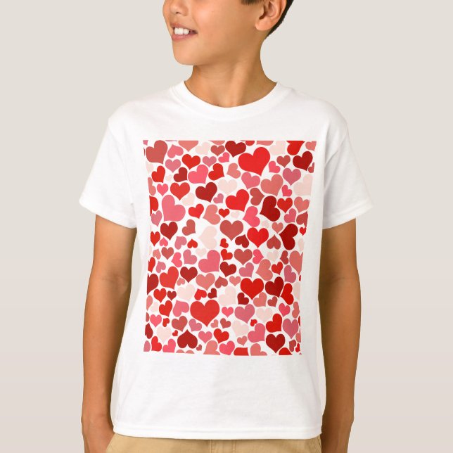 Kärlek, Valentine, Day, Heart, Women, Rosa, Ro T-shirt (Framsida)