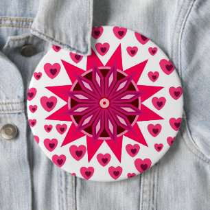 KÄRLEK VALENTINE, FÖDELSEDAGSFEST GIFT MED HJÄRTA  KNAPP