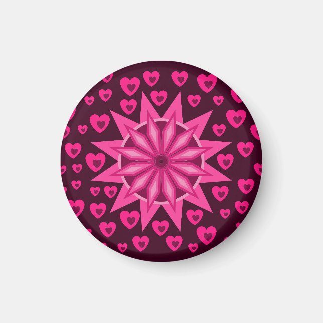 KÄRLEK VALENTINE, FÖDELSEDAGSFEST GIFT MED HJÄRTA MAGNET (Framsidan)