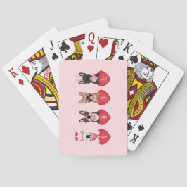 Kärlek Valentine Fransk Bulldog Casinokort