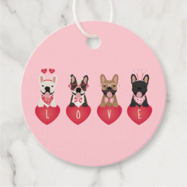Kärlek Valentine Fransk Bulldog Gåvor Etiketter