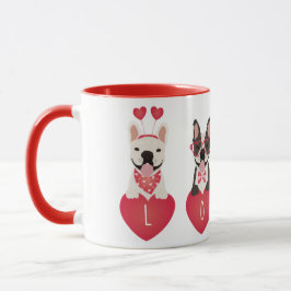Kärlek Valentine Fransk Bulldog Mugg