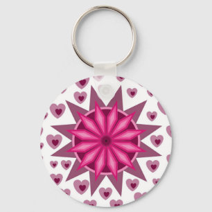 KÄRLEK VALENTINE PARTY MED HEARTS FLOWER GIFT KEYC NYCKELRING