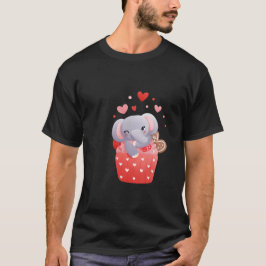 Kärlek, valentinelefant t shirt