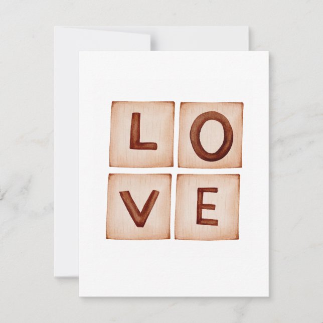 Kärlek Valentinens dagskort Julkort (Framsida)