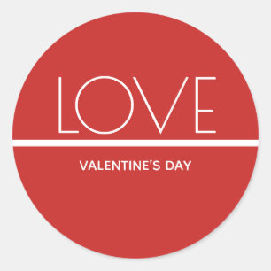 Kärlek Valentines day Fäst Runt Klistermärke