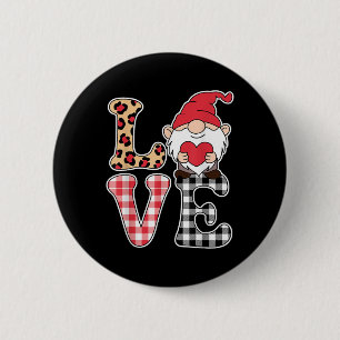 Kärlek Valentines day Gnomes Cute Red Hearts Gnome Knapp