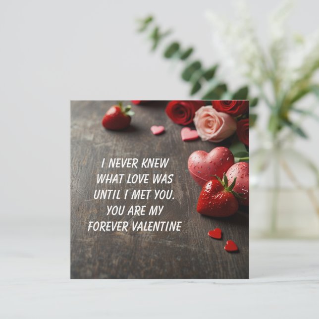 Kärlek valentines day-kort julkort (Stående Fram)