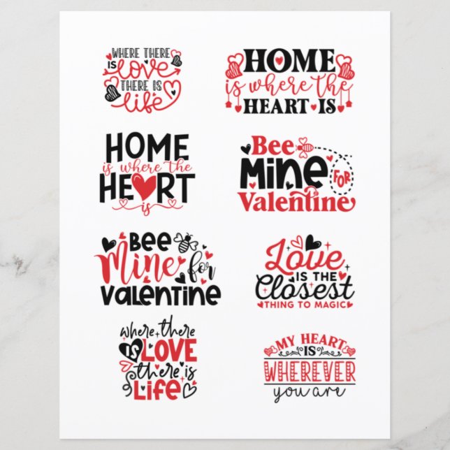 Kärlek Valentines day Romantiska citat (Framsida)