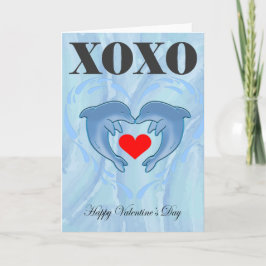 Kärlek Valentines day xoxo delphin Kort