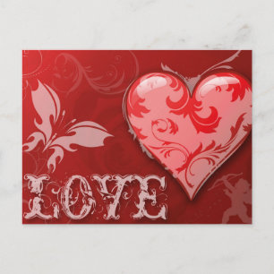 Kärlek valentins presentkort helg vykort