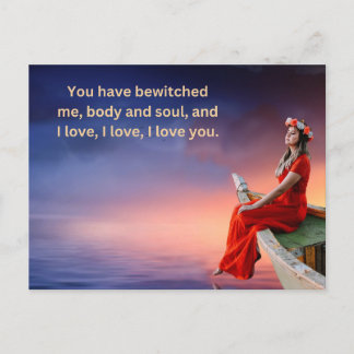 Kärlek valentins presentkort vykort