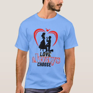 💖 Kärlek Välj alltid Manar Basic Mörk T-Shirt - S