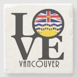 KÄRLEK Vancouver (BC Flagga) Stenunderlägg