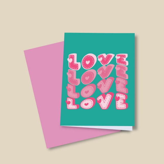 Kärlek Vänskap Valentine Mor-familjen Hälsning Helgkort (Skapare uppladdad)