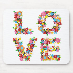 KÄRLEK Vår blommor Mousepad Musmatta