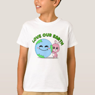 Kärlek Vår jord: Animal Frienz för barn T Shirt