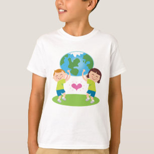 Kärlek Vår jord T-Shirts för barn