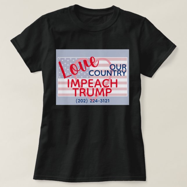 Kärlek Vår Land implicit Trumpkongressen T Shirt (Design framsida)