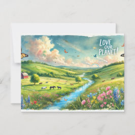 Kärlek vår planet! vykort