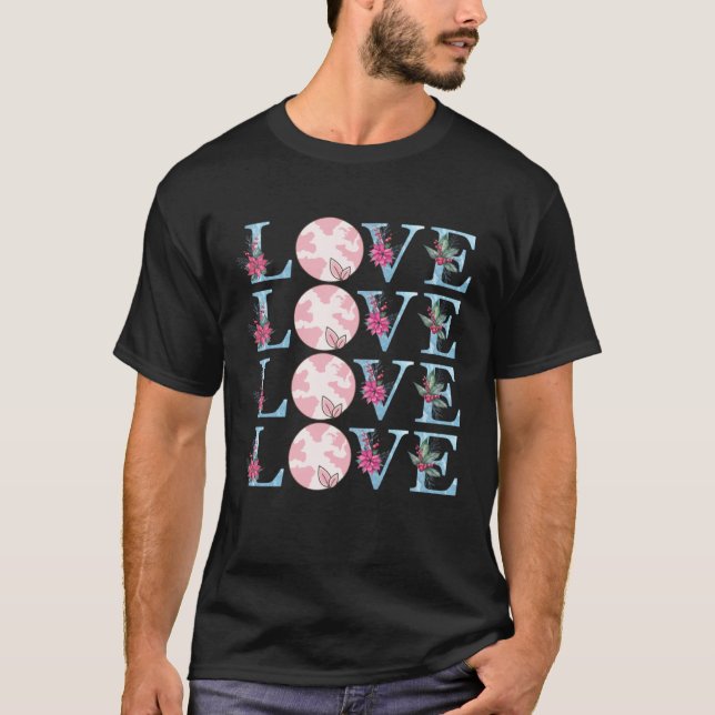 Kärlek vår planetdag Mor varje dag Environ T Shirt (Framsida)