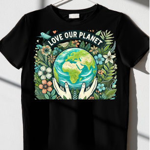kärlek vår planetets jorddag t shirt