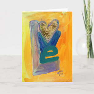 Kärlek Vår Stack Glitter-anteckning eller gratulat Kort