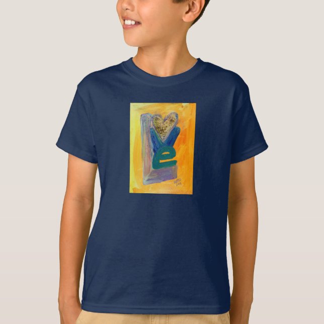 Kärlek vår stack inspirerande ord konst t-shirt (Framsida)