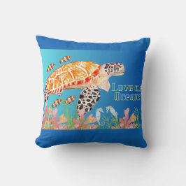 Kärlek våra oceaner kudde