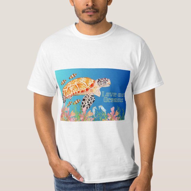 Kärlek våra oceaner t shirt (Framsida)