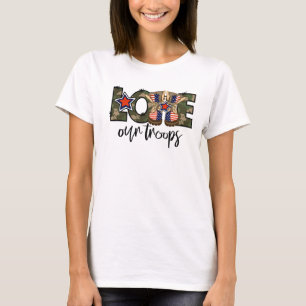 Kärlek Våra trupper Kvinnor T-Shirt