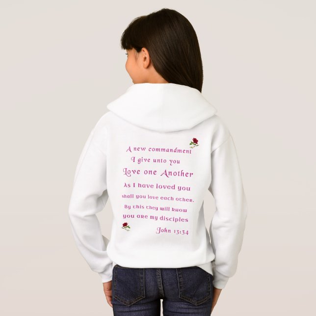 Kärlek varandra eftersom jag har älskat er två sid t shirt (Hel baksida)