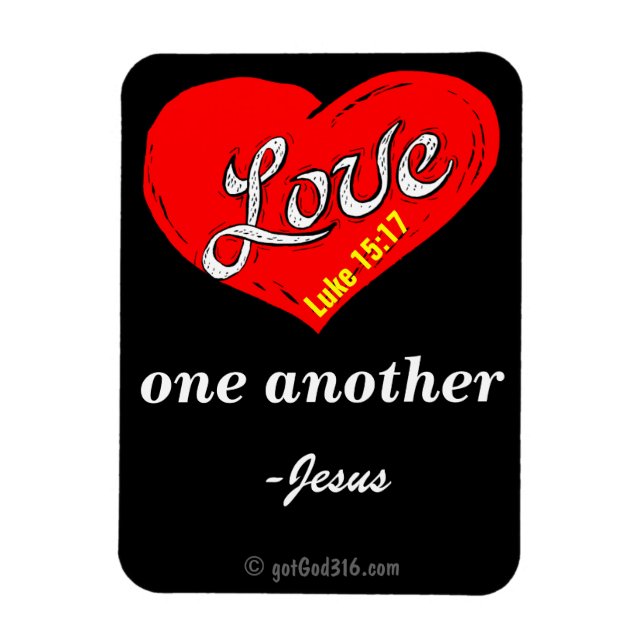 Kärlek varandra gotGod316.com Jesus Magnet (Vertikal)