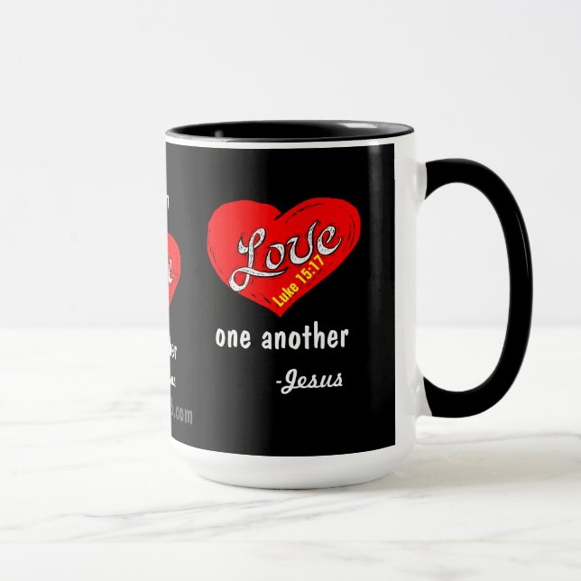 Kärlek varandra gotGod316.com Jesus Mugg (Höger)