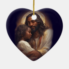 Kärlek varandra julgransprydnad keramik