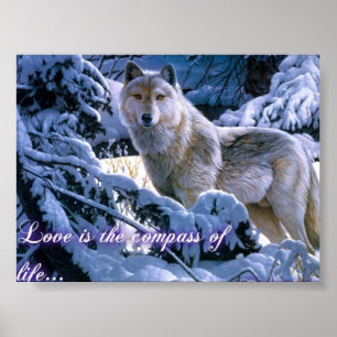 KÄRLEK VARG POSTER