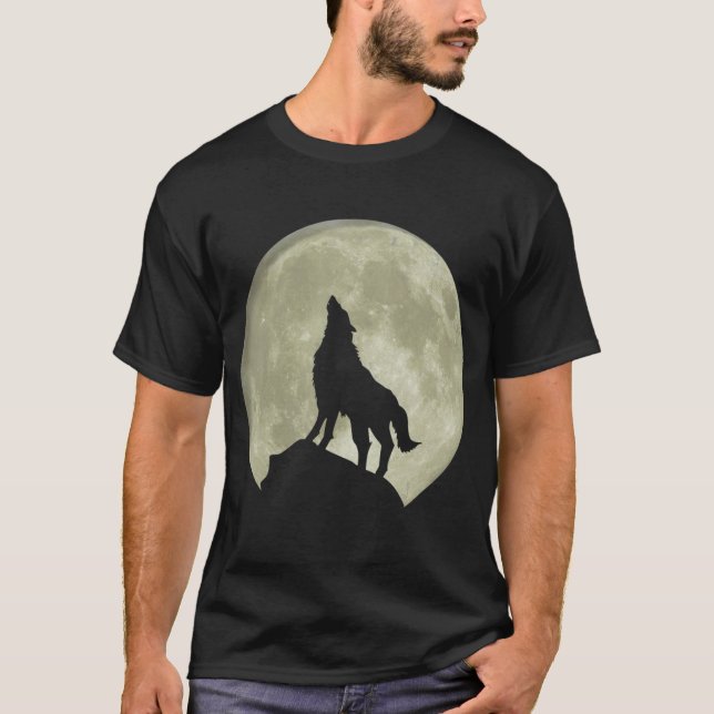 KÄRLEK VARGAR VARG MÅNE 7 T SHIRT (Framsida)