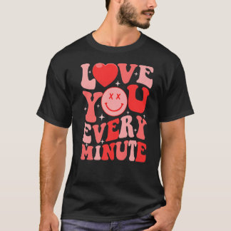 Kärlek varje minut, fin Alla hjärtans dag Matchi T Shirt
