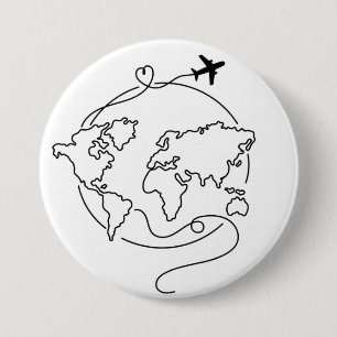 🌍 Kärlek Värld runt ✈️ Knapp