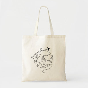 🌍 Kärlek Värld runt ✈️ Tygkasse