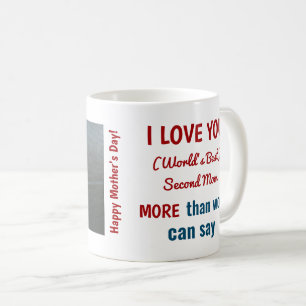 Kärlek Världens bästa fotoutfoto andra Mamma Mors Kaffemugg