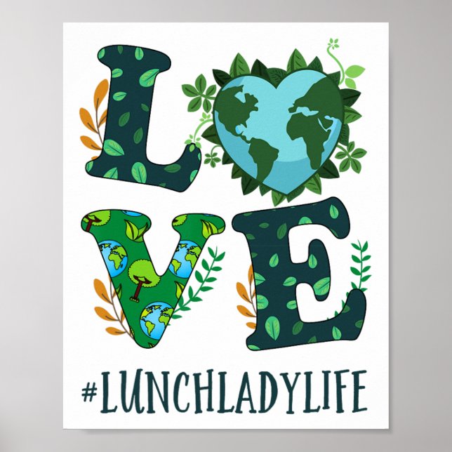 Kärlek Världsdag för jordplantering, årsdag Lunch  Poster (Framsidan)