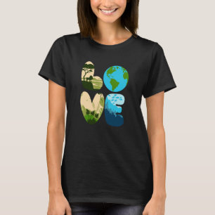 Kärlek Världsjorddagen 2023 Spara Planet Environme T Shirt