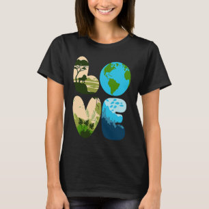 Kärlek Världsjorddagen 2023 Spara Planet Environme T Shirt