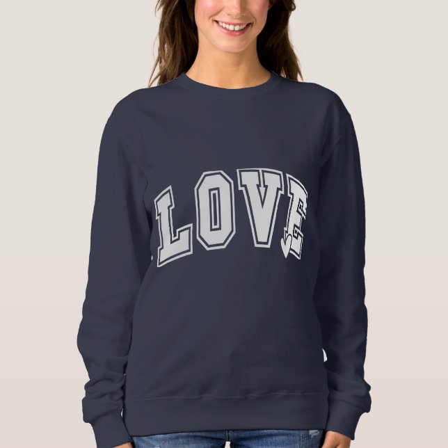 Kärlek Varsity T Shirt (Framsida)