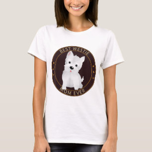 Kärlek Väster Highland Terrier Best Westie Mamma T Shirt