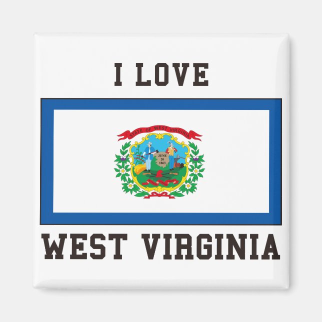 Kärlek Väster Virginia Magnet (Framsidan)