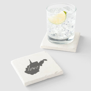 Kärlek Väster Virginia Shaped Chalkboard Virgini Stenunderlägg