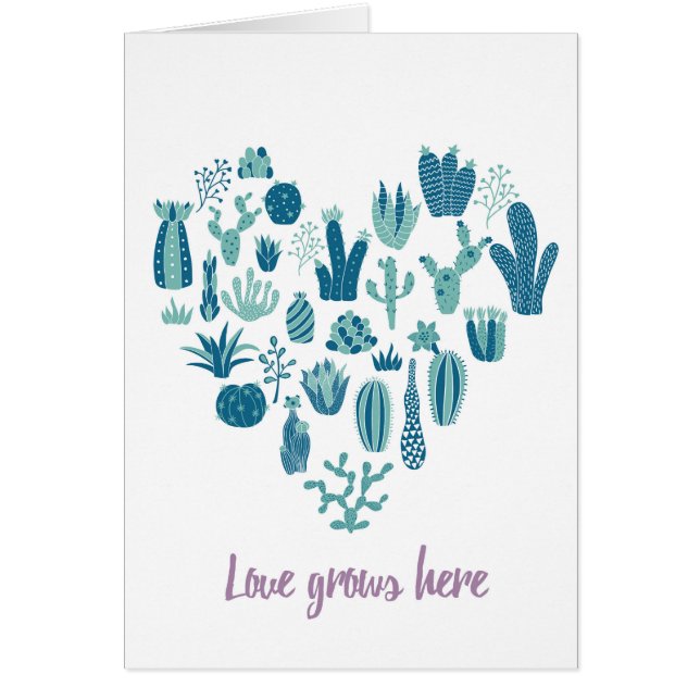 Kärlek växer här hälsningskort (Framsidan)