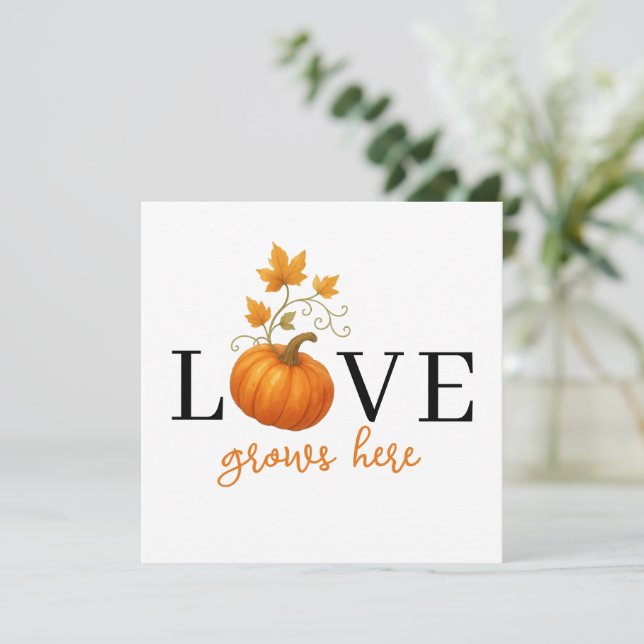 KÄRLEK växer här | Pumpkin Lettering Autumn (Stående Fram)